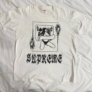 Supreme 2019 Queen White T-shirt Size Medium